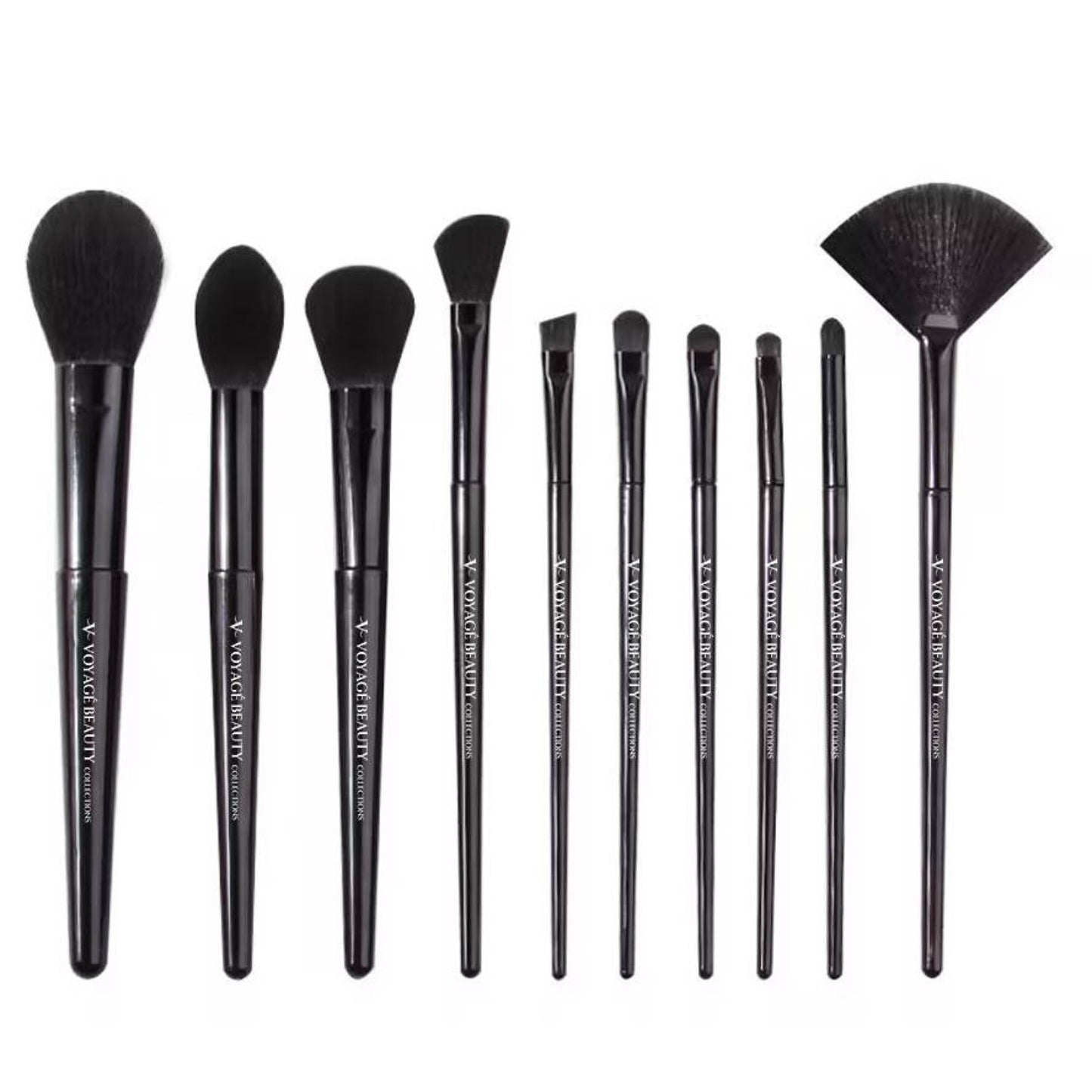 Midnight Noir 10pc Makeup Brush Set